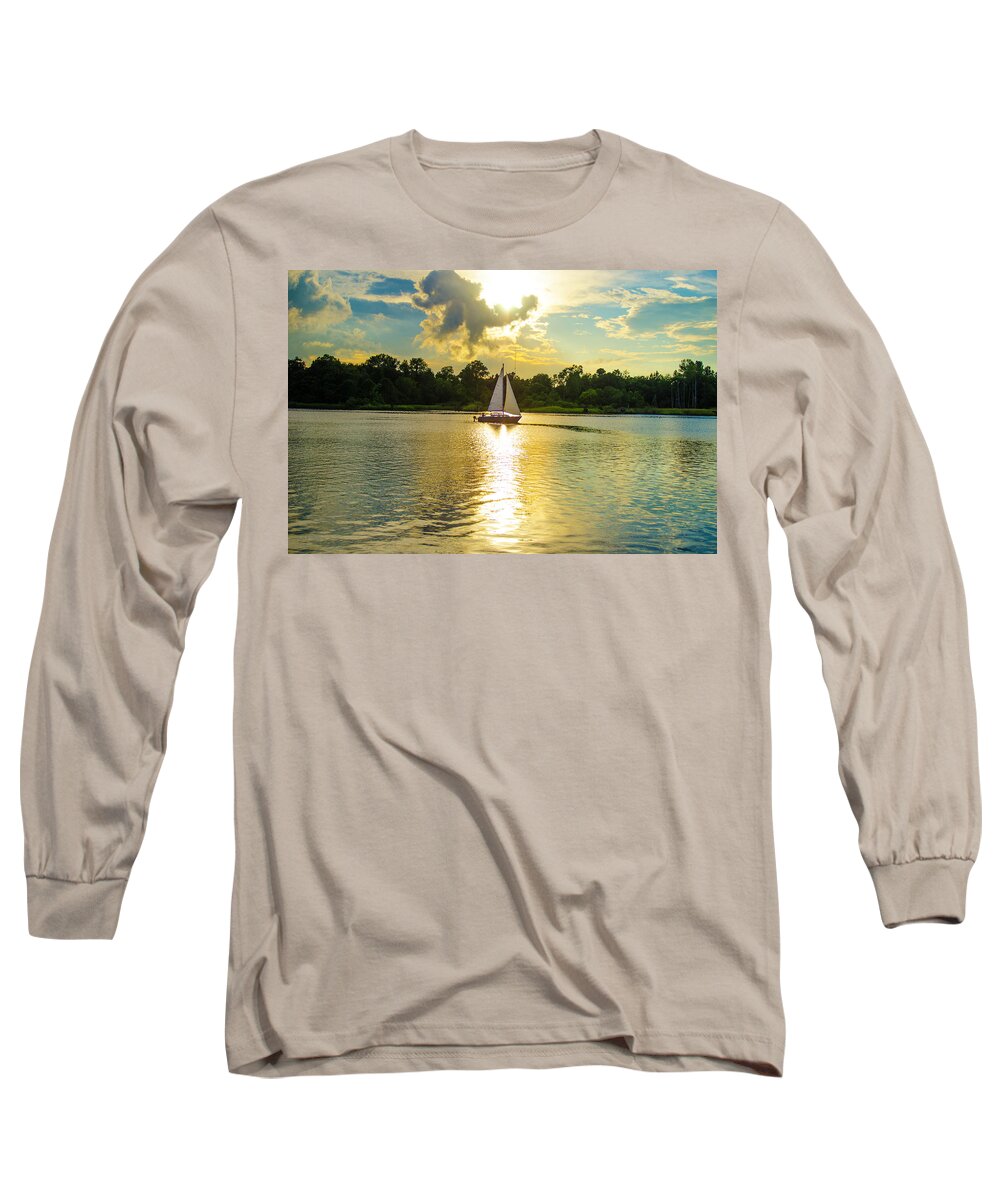 Sailing Long Sleeve T-Shirt featuring the photograph Serenity by Mary Hahn Ward
