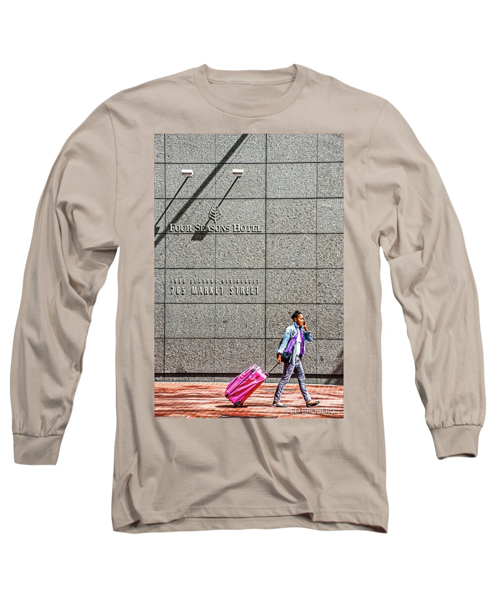 Four Season Long Sleeve T-Shirt featuring the photograph SF Pink Four Season by Ed Broberg