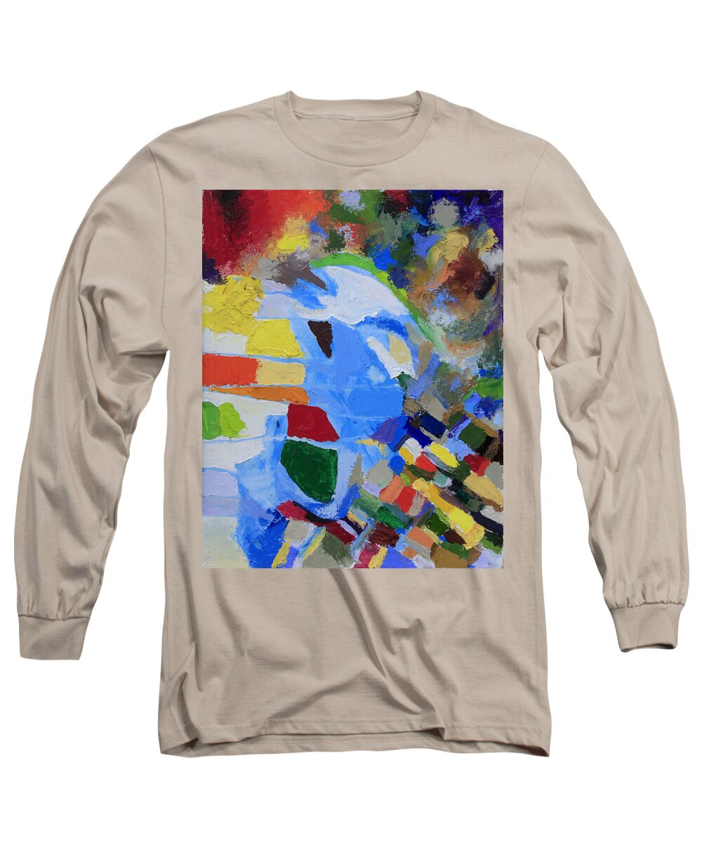 Abstract Paintings Long Sleeve T-Shirt featuring the painting Shazam by David Zimmerman