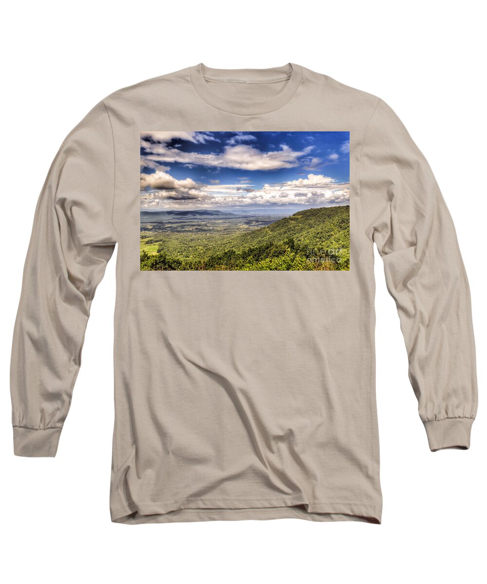 Shenandoah National Park Long Sleeve T-Shirt featuring the photograph Shenandoah National Park - Sky and Clouds by Kerri Farley
