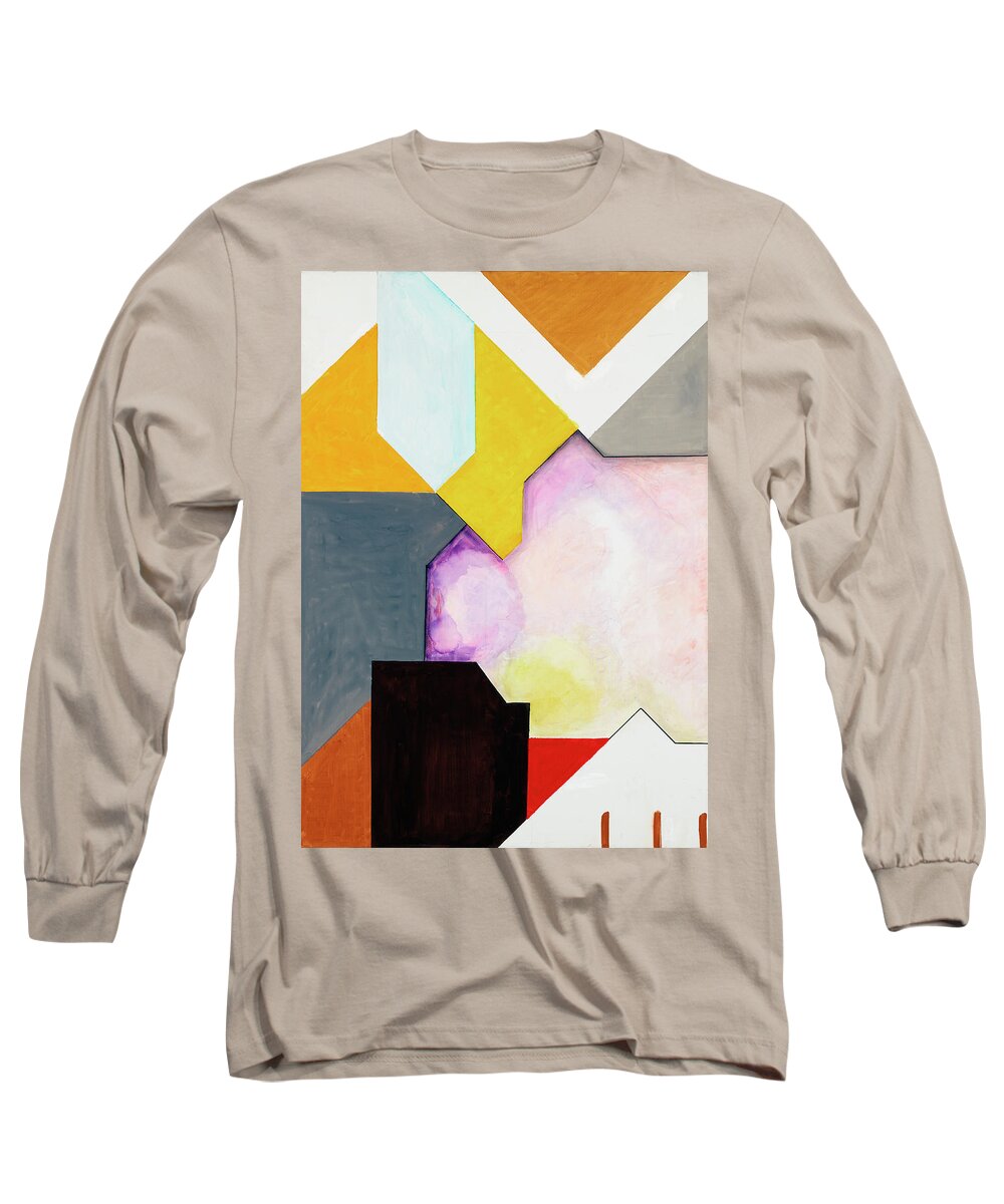 Abstract Long Sleeve T-Shirt featuring the painting Sinfonia ad Parnassum - Part 1 by Willy Wiedmann
