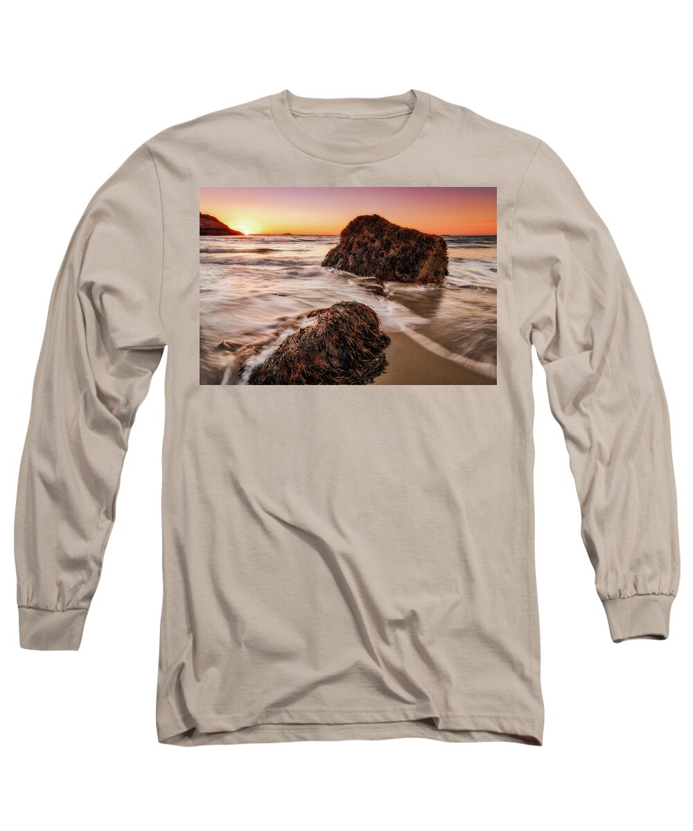 Singing Beach Long Sleeve T-Shirt featuring the photograph Singing Water, Singing Beach by Michael Hubley