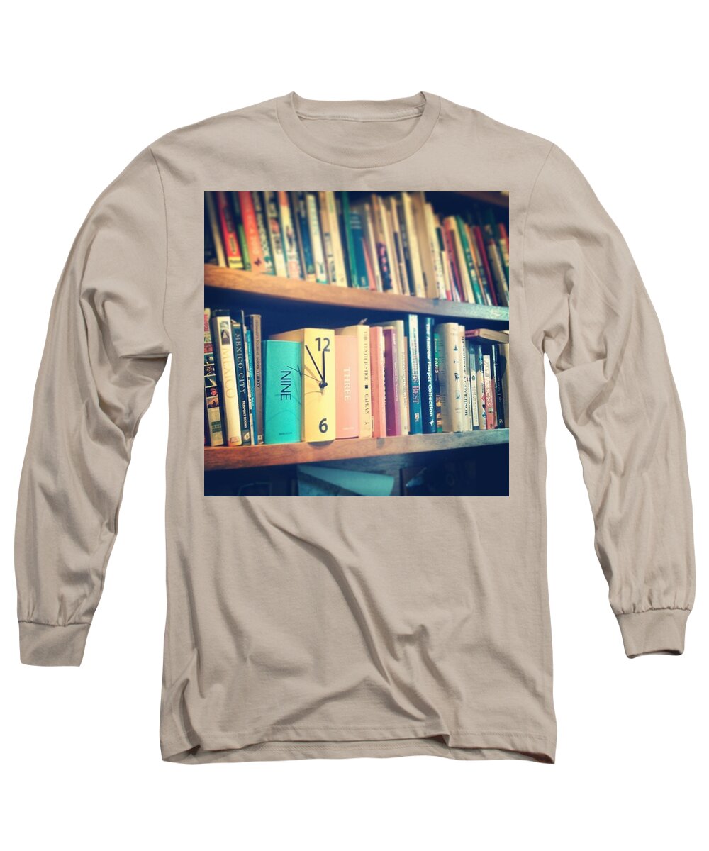 Books Long Sleeve T-Shirt featuring the photograph So Many Books, So Little Time. #office by Pascal Brun