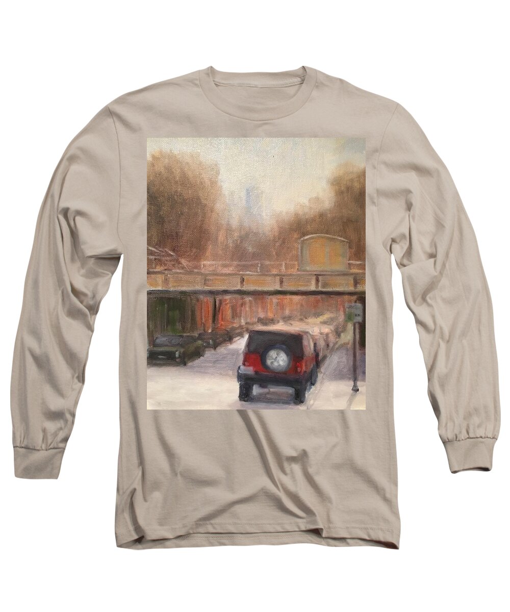 Chicago Long Sleeve T-Shirt featuring the painting South on North by Will Germino