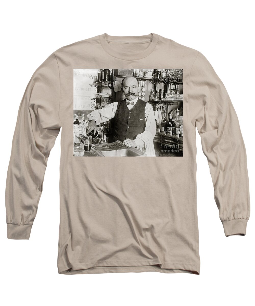 Prohibition Long Sleeve T-Shirt featuring the photograph Speakeasy Bartender by Jon Neidert