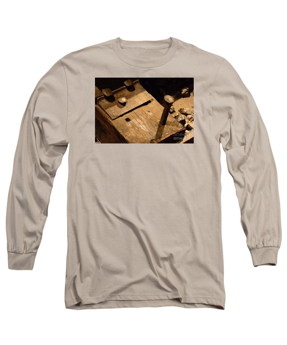 Railroad Long Sleeve T-Shirt featuring the photograph Spike by Cindy Manero