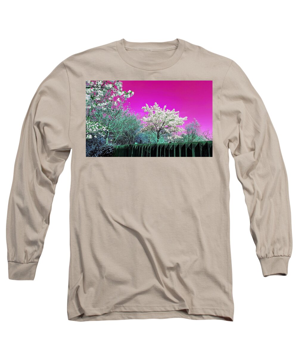  Long Sleeve T-Shirt featuring the photograph Spring Wonderland In Passion Pink by Rowena Tutty