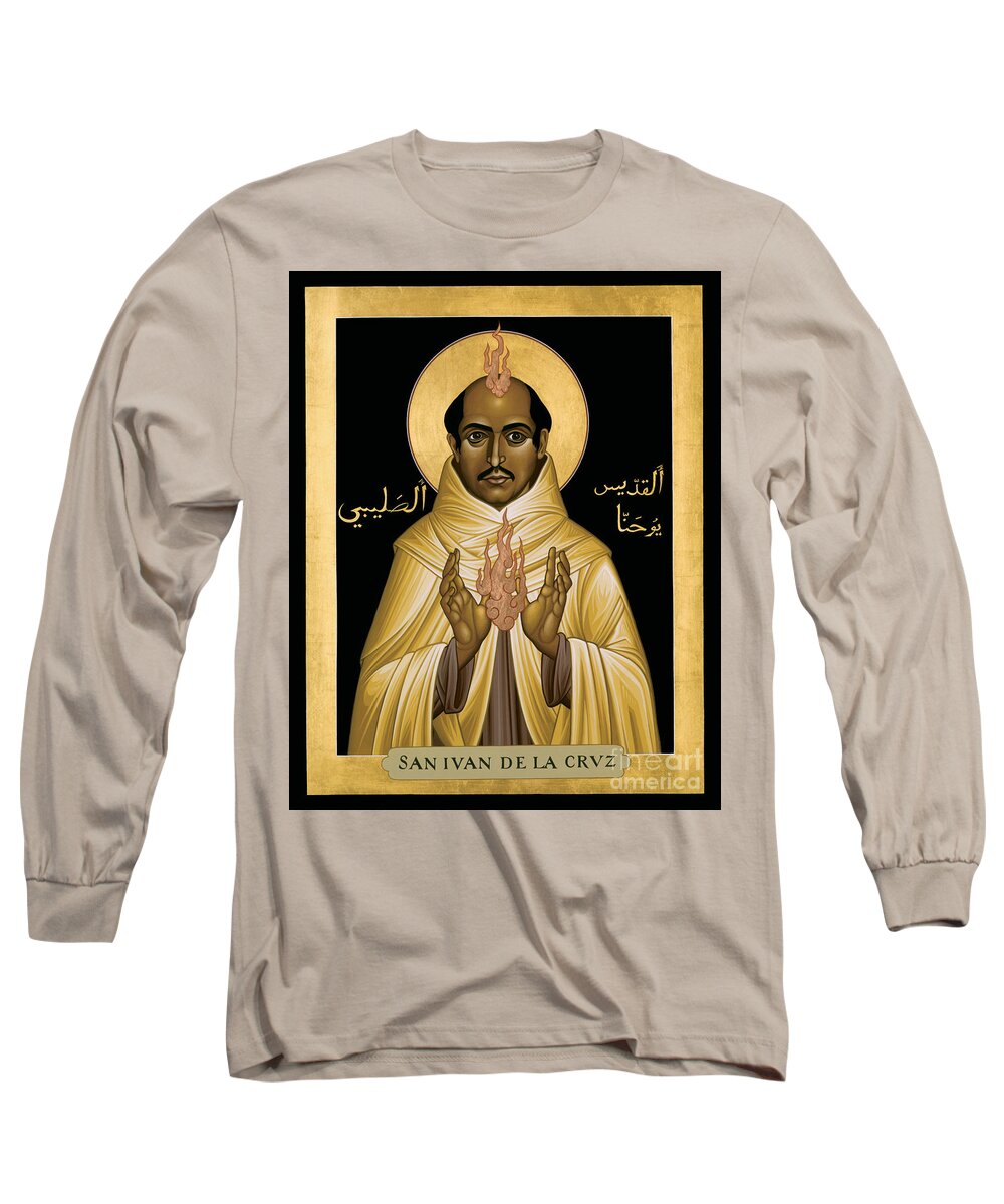 St. John Of The Cross Long Sleeve T-Shirt featuring the painting St. John of the Cross - RLJDC by Br Robert Lentz OFM