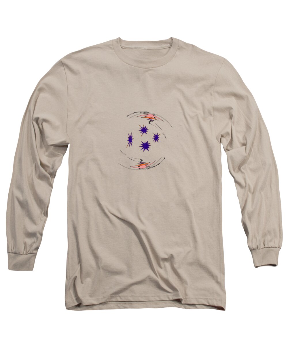 Art Long Sleeve T-Shirt featuring the digital art Star Burst by Cathy Harper