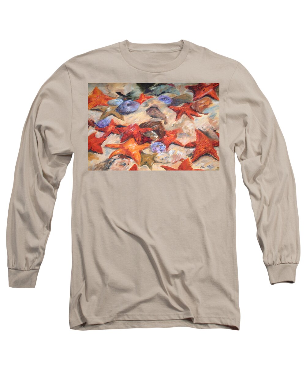  Long Sleeve T-Shirt featuring the painting Starfish by Portraits By NC
