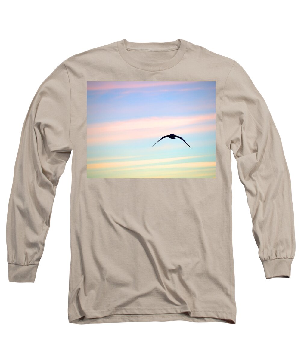 Gull Long Sleeve T-Shirt featuring the photograph Stealth by Newwwman