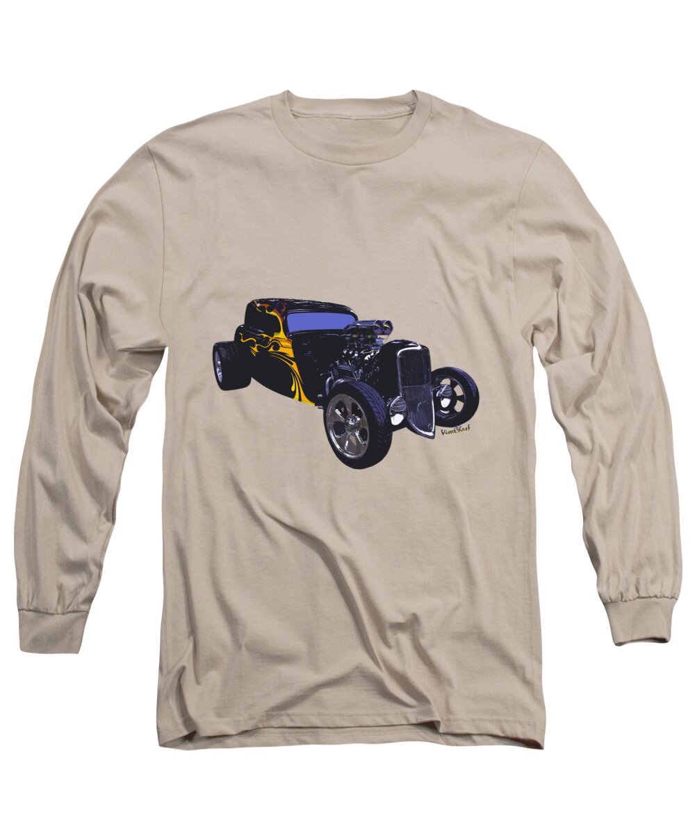 Street Long Sleeve T-Shirt featuring the digital art Street Rod What Is It by Chas Sinklier
