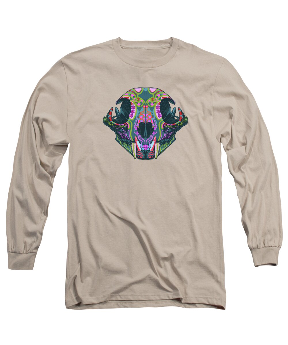 Lynx Long Sleeve T-Shirt featuring the digital art Sugar lynx by Nelson dedos Garcia