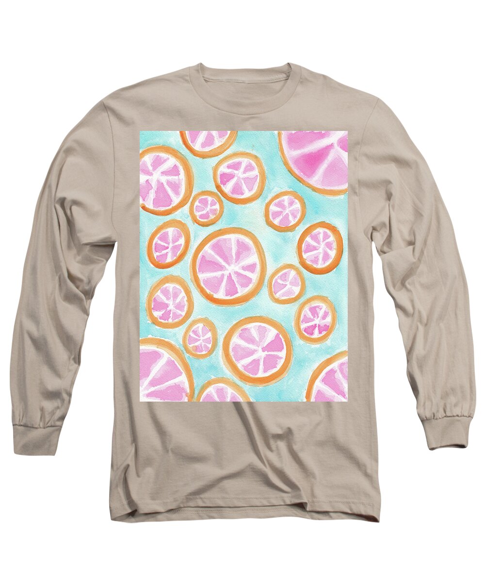 Fruit Long Sleeve T-Shirt featuring the painting Summer Colors by Tate MacDowell