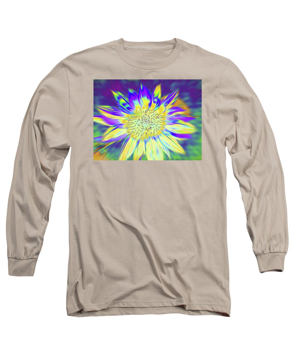 Sunflowers Long Sleeve T-Shirt featuring the photograph Sunpopped by Cris Fulton