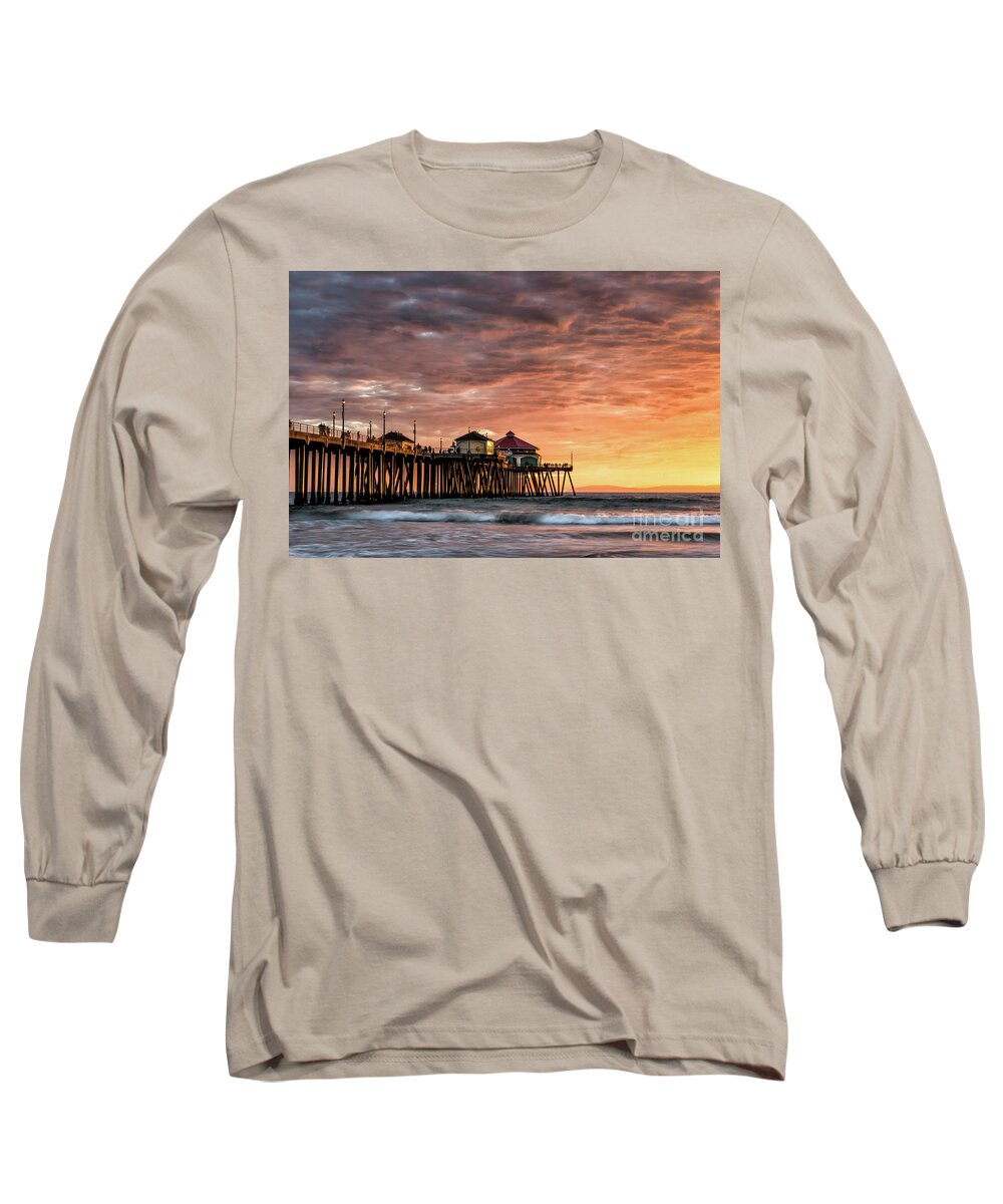 Beach Long Sleeve T-Shirt featuring the photograph Sunset at Ruby's by Peter Dang