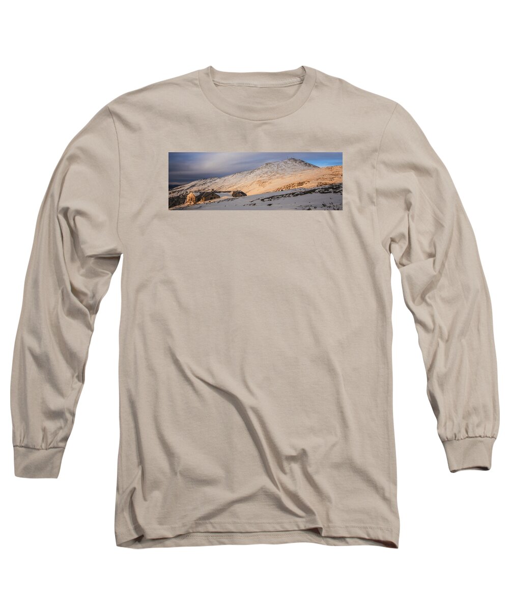 Sunset Over Lakes Of The Clouds Long Sleeve T-Shirt featuring the photograph Sunset over Lakes of the Clouds Pano by White Mountain Images