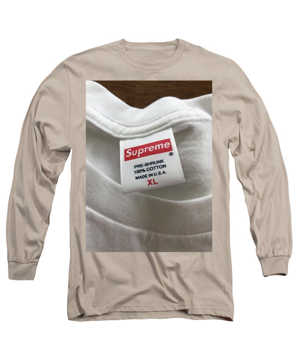 Supreme Label Long Sleeve T-Shirt by Supreme Supreme - Pixels