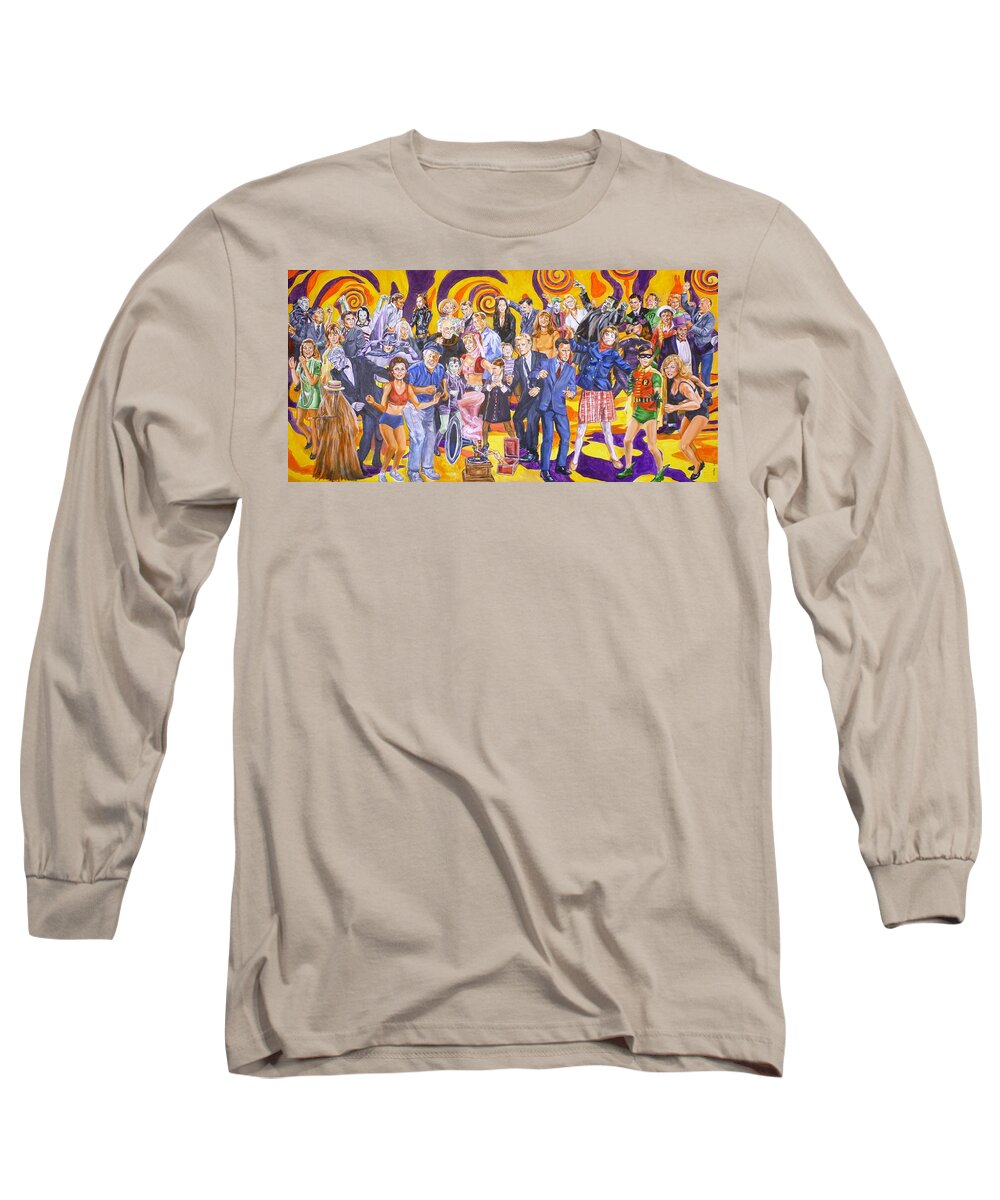 Bewitched Long Sleeve T-Shirt featuring the painting Swingin' Sixties Television by Bryan Bustard