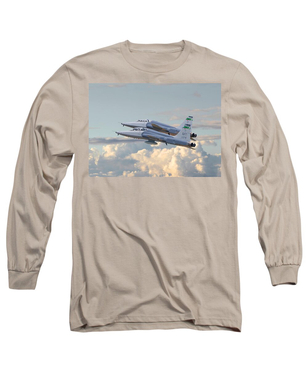 Aircraft Long Sleeve T-Shirt featuring the photograph Talon T38 - Supersonic Trainer by Pat Speirs