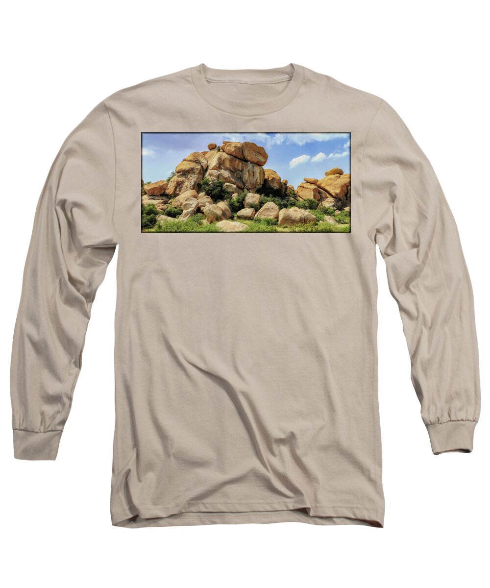 Mountains Long Sleeve T-Shirt featuring the photograph Texas Canyon by Elaine Malott