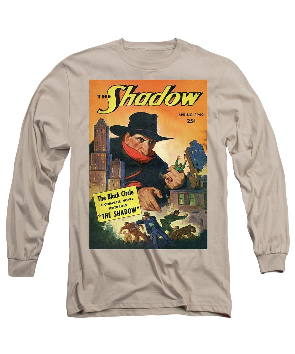 The Shadow Long Sleeve T-Shirt featuring the painting The Shadow The Black Circle by Conde Nast