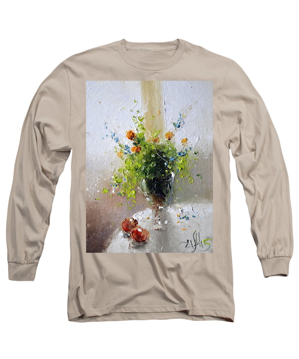 Russian Artists New Wave Long Sleeve T-Shirt featuring the painting The bouquet for Beloved Woman by Igor Medvedev
