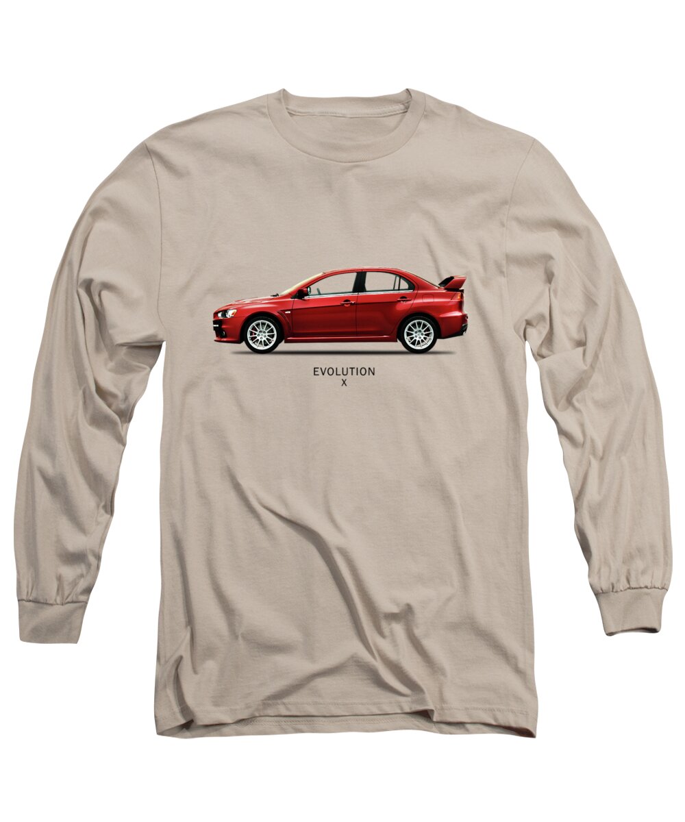 Mitsubishi Lancer Evolution Long Sleeve T-Shirt featuring the photograph The Lancer Evolution X by Mark Rogan