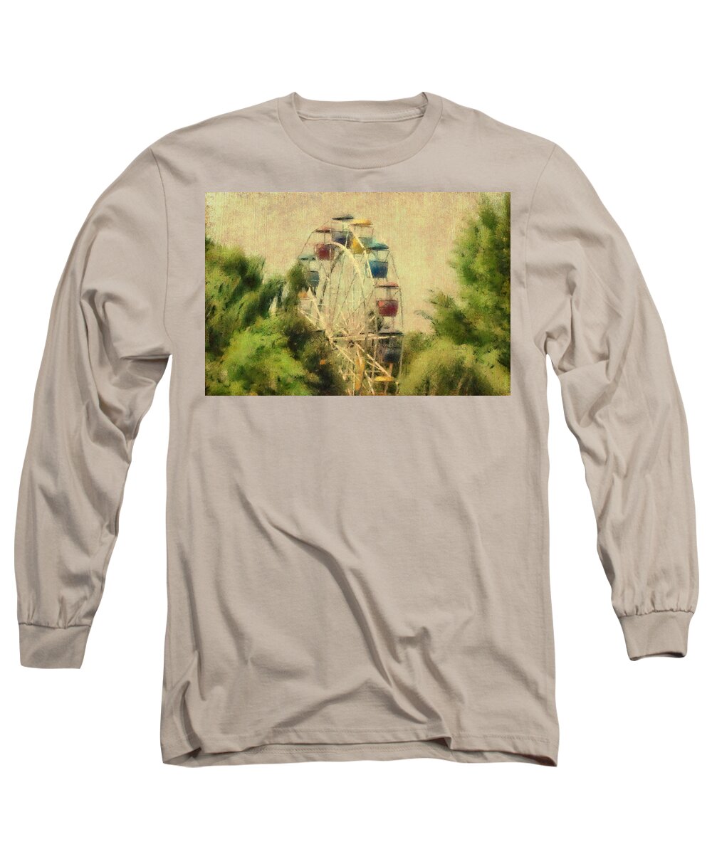 Ferris Wheel Long Sleeve T-Shirt featuring the photograph The Lover's Ride by Trish Tritz