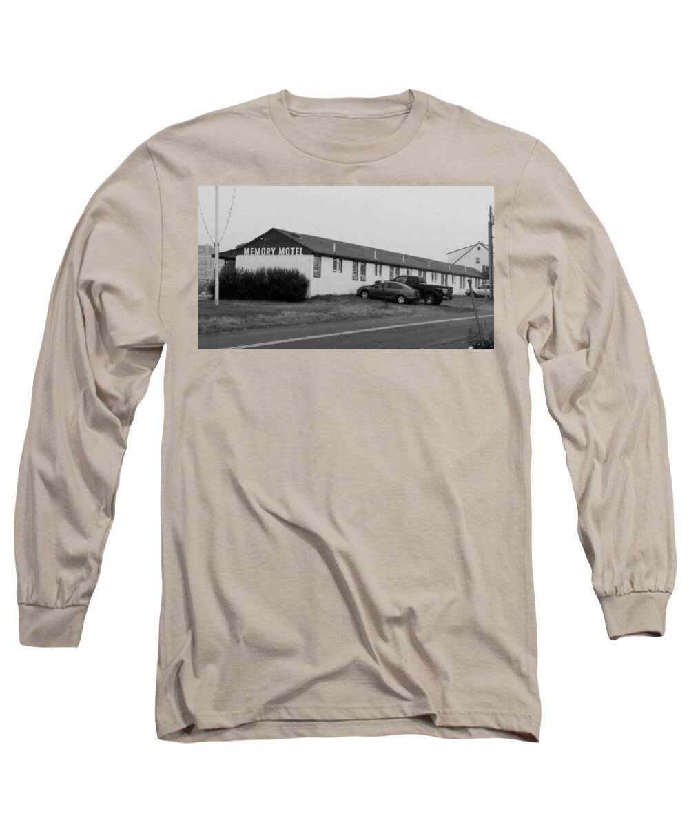 The Rolling Stones Long Sleeve T-Shirt featuring the photograph The Rolling Stones' Memory Motel Montauk New York by Rob Hans