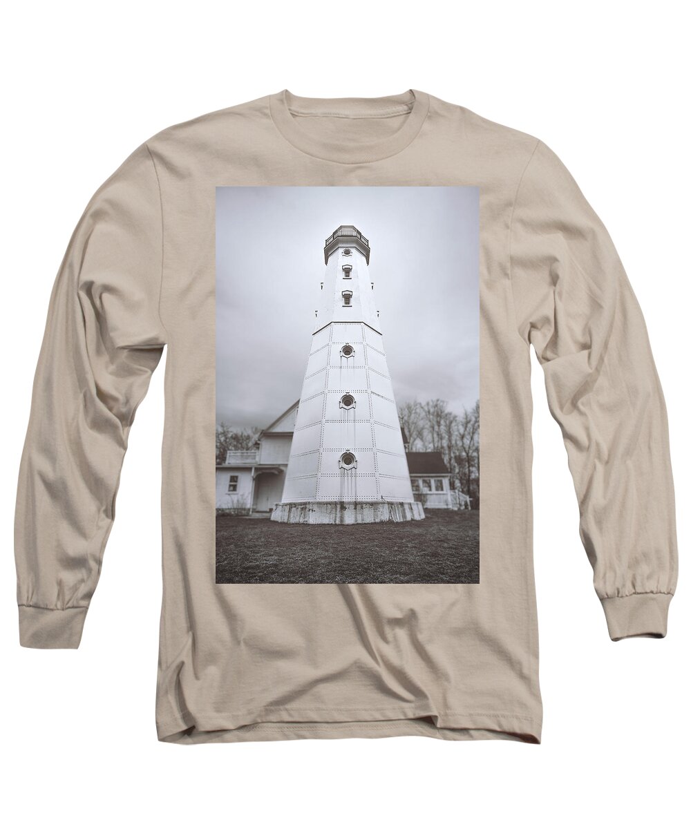 North Point Lighthouse Long Sleeve T-Shirt featuring the photograph The Steel Tower by Scott Norris
