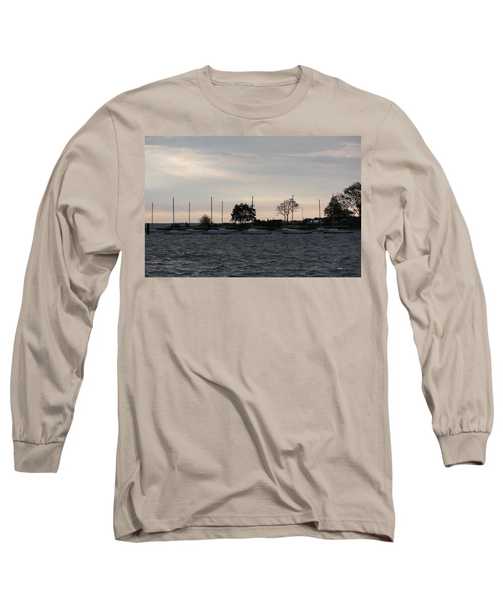 Thomas Long Sleeve T-Shirt featuring the photograph Thomas Point - Waiting to Sail by Ronald Reid