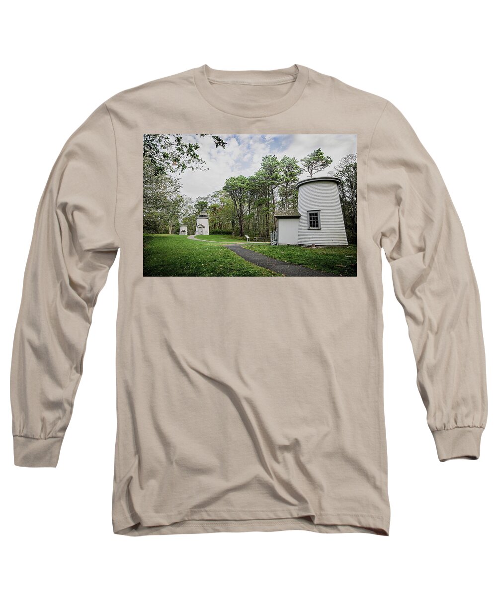 Lighthouses On The Coast Long Sleeve T-Shirt featuring the photograph Three Sisters Lighthouses by Patrice Zinck