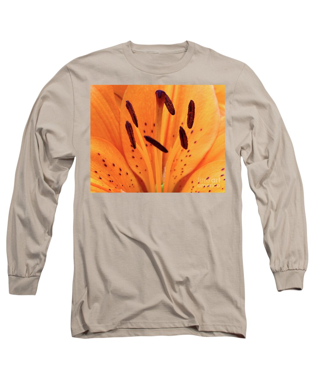 Flora Long Sleeve T-Shirt featuring the photograph Tiger Macro by Baggieoldboy
