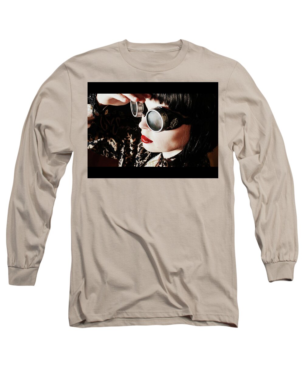 Steampunk Long Sleeve T-Shirt featuring the photograph Time Traveling Beauty by Marilyn MacCrakin