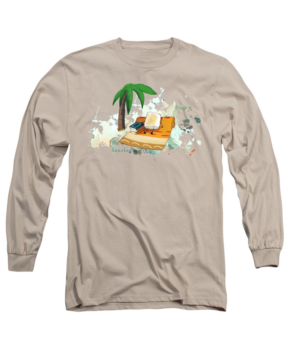 Toasted Long Sleeve T-Shirt featuring the digital art Toasted Illustrated by Heather Applegate