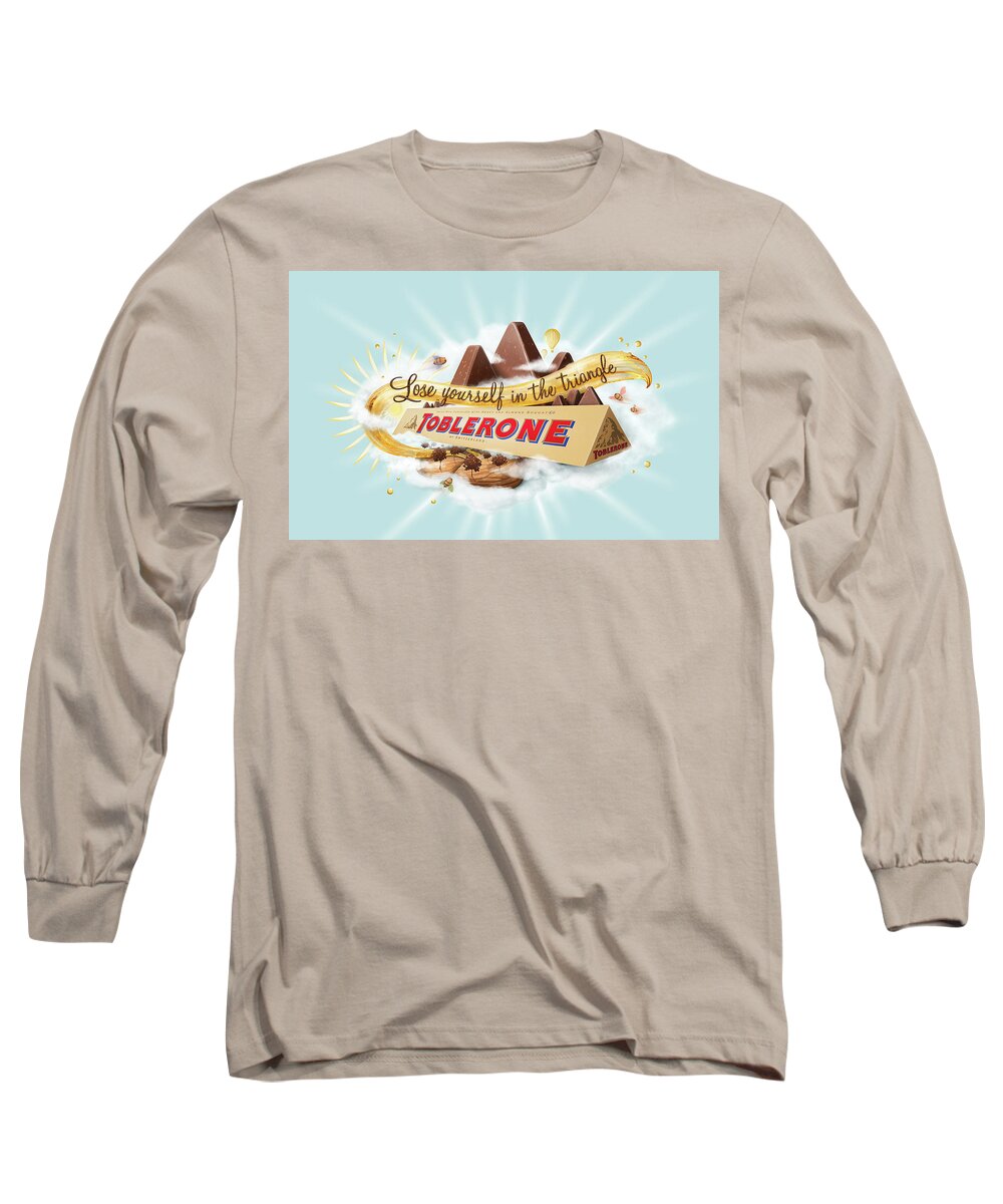 Toblerone Long Sleeve T-Shirt featuring the digital art Toblerone by Maye Loeser