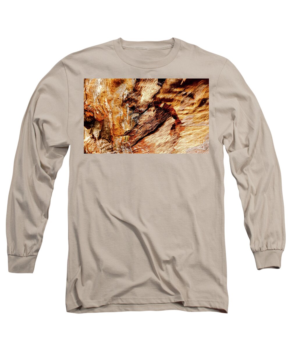 Australian Tree Bark Series Images By Lexa Harpell Long Sleeve T-Shirt featuring the photograph Tree Bark Series - Patterns #2 by Lexa Harpell