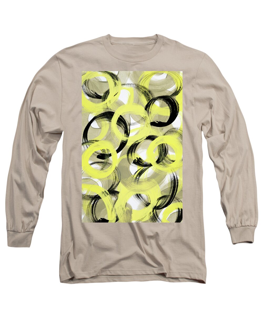 Unity Long Sleeve T-Shirt featuring the painting Unity Abstract by Christina Rollo