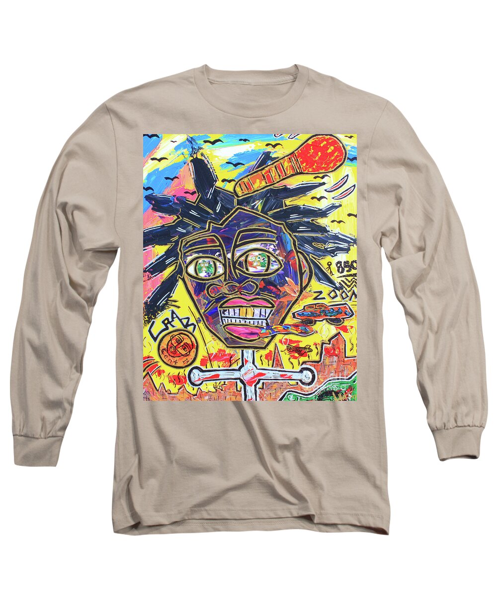 Painting - Acrylic Long Sleeve T-Shirt featuring the painting Untitled III by Odalo Wasikhongo