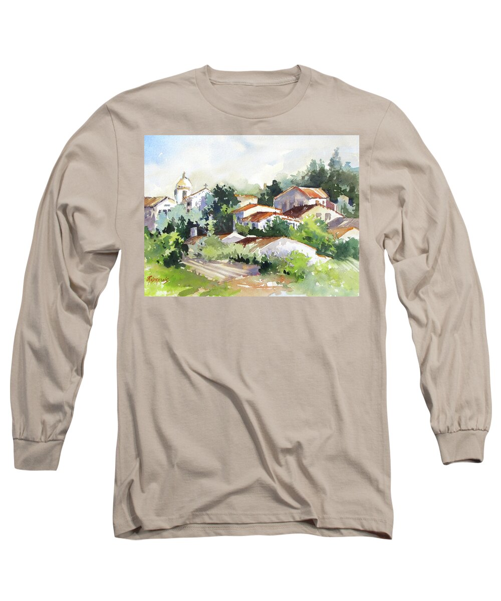 Village Long Sleeve T-Shirt featuring the painting Village Life 5 by Rae Andrews