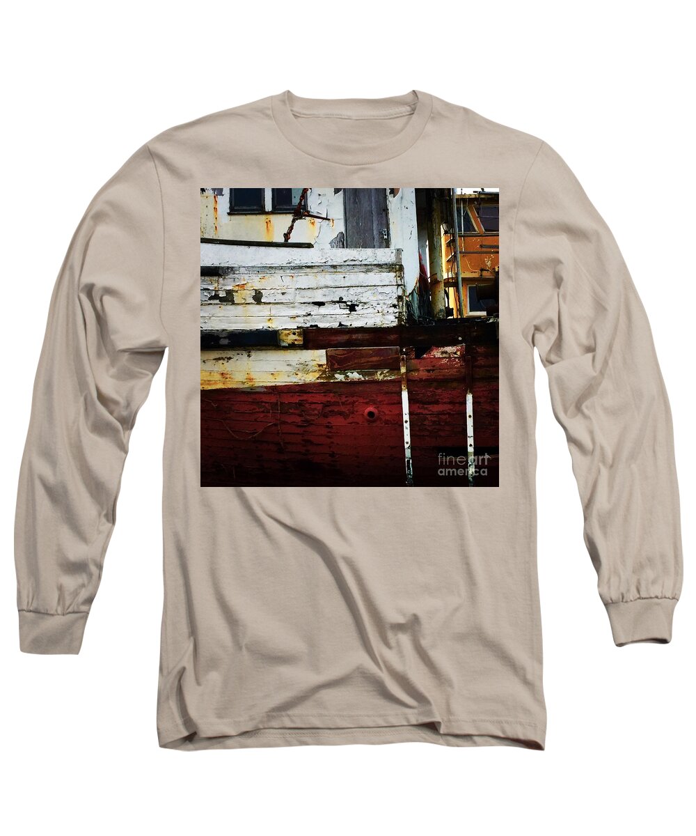 Astoria Long Sleeve T-Shirt featuring the photograph Vintage Astoria Ship by Suzanne Lorenz