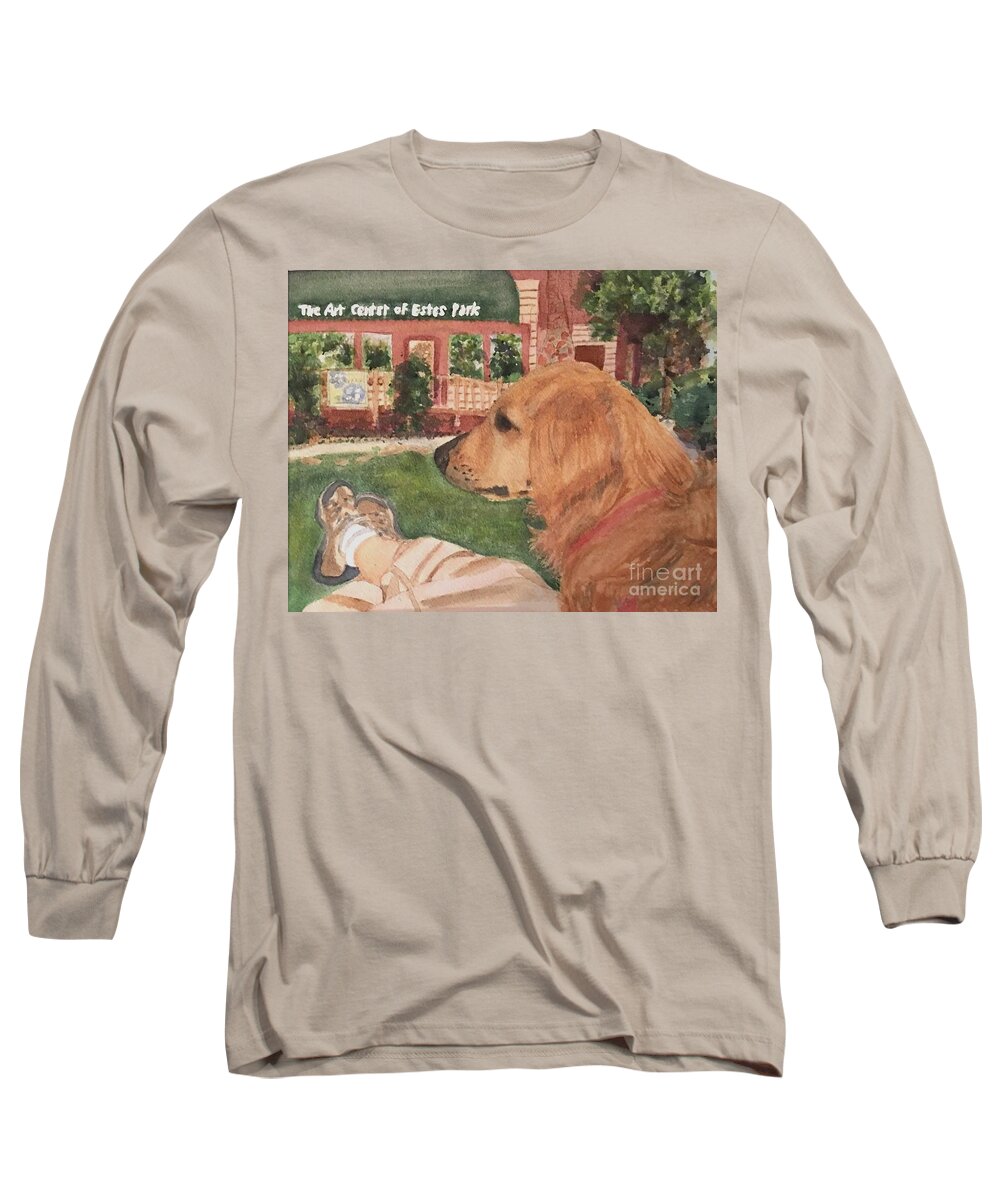 Estes Park Long Sleeve T-Shirt featuring the painting Waiting for Mom by Sue Carmony