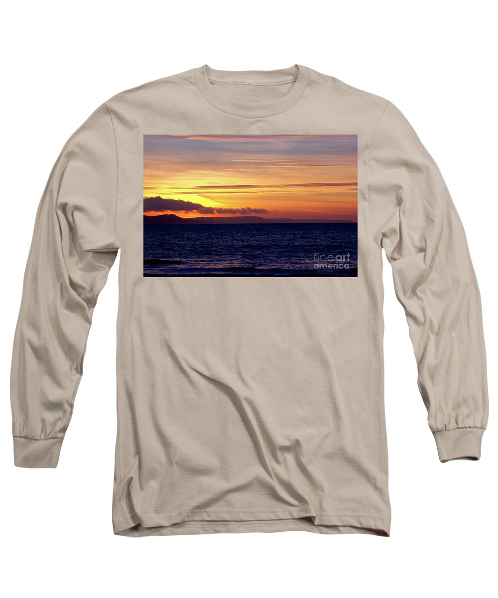 Sunrise Long Sleeve T-Shirt featuring the photograph Weymouth to Purbeck by Baggieoldboy