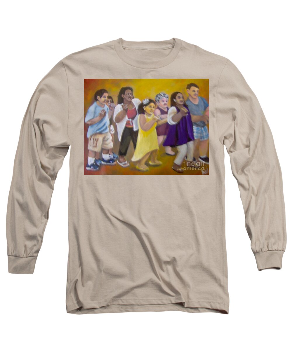 Dancing Long Sleeve T-Shirt featuring the painting What America Should Look Like by Saundra Johnson