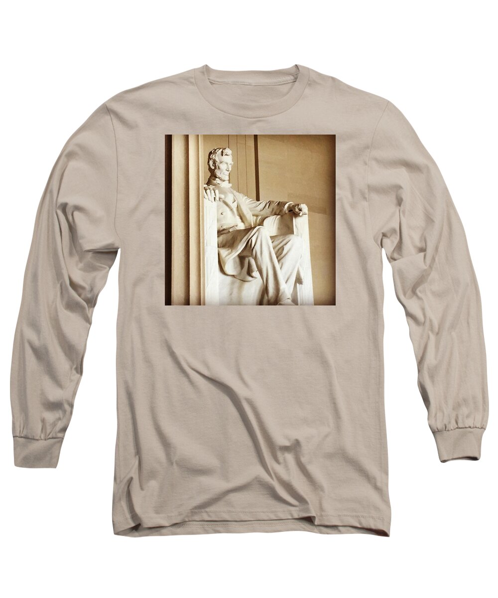 Lincoln Long Sleeve T-Shirt featuring the photograph Abe by Haley Church