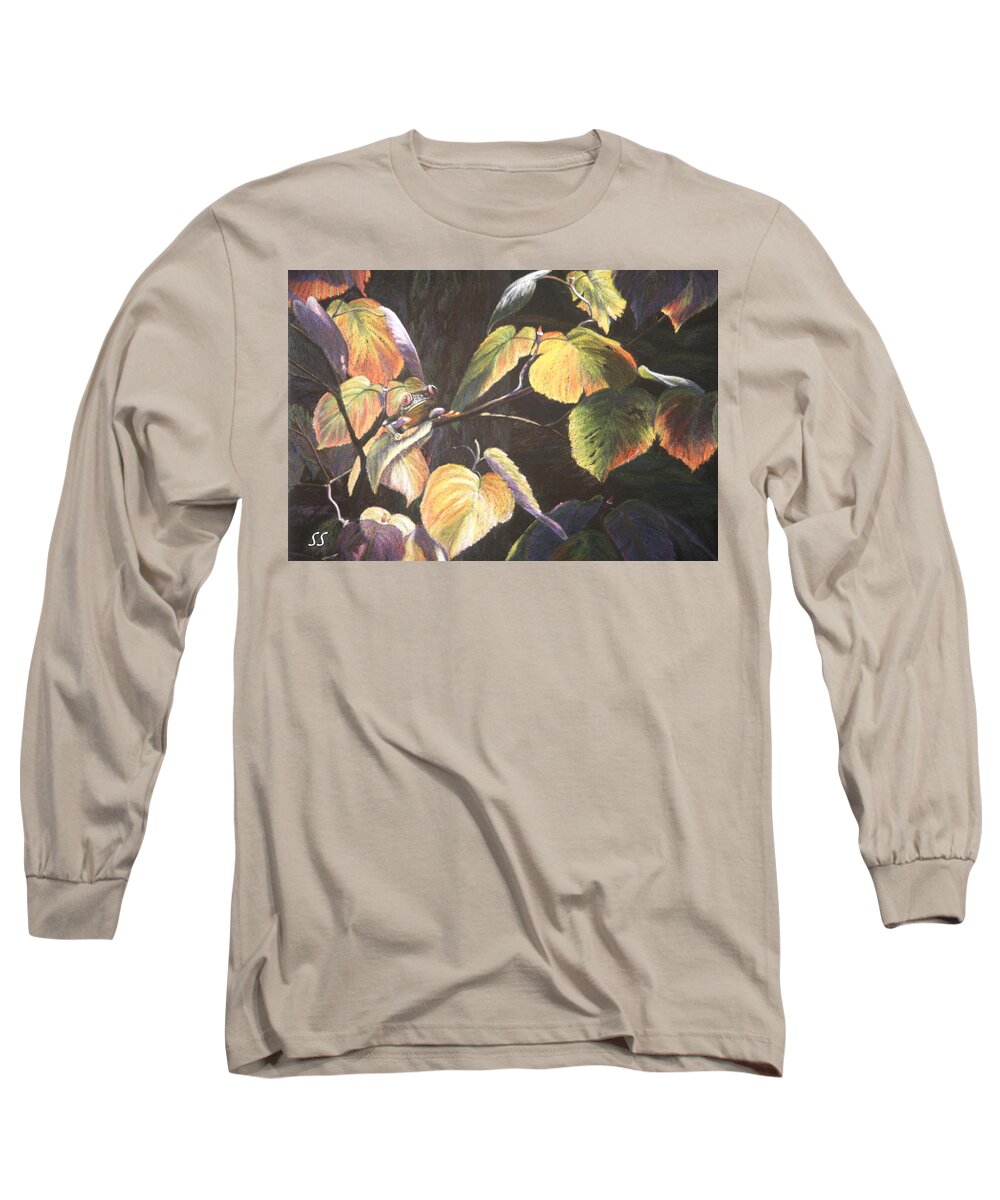 Frog Long Sleeve T-Shirt featuring the painting Which Hopper? by Susan Sarabasha