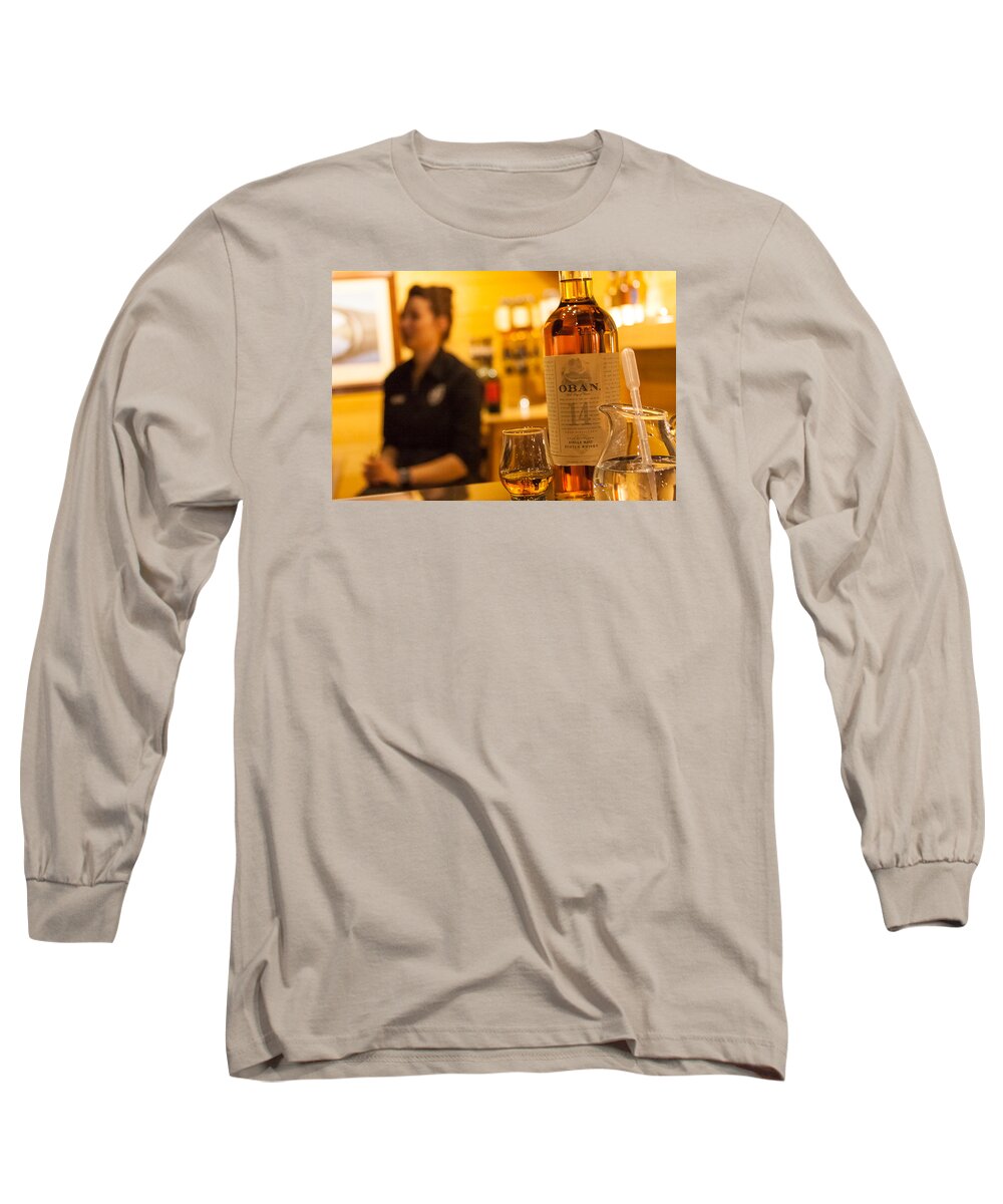 Oban Long Sleeve T-Shirt featuring the photograph Whisky Tasting by Kathleen McGinley