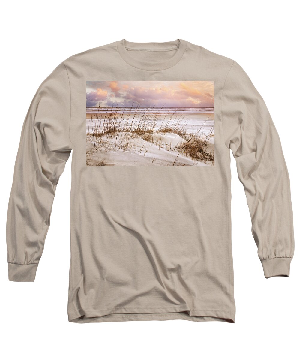 Clouds Long Sleeve T-Shirt featuring the photograph Whispers in the Dunes by Debra and Dave Vanderlaan