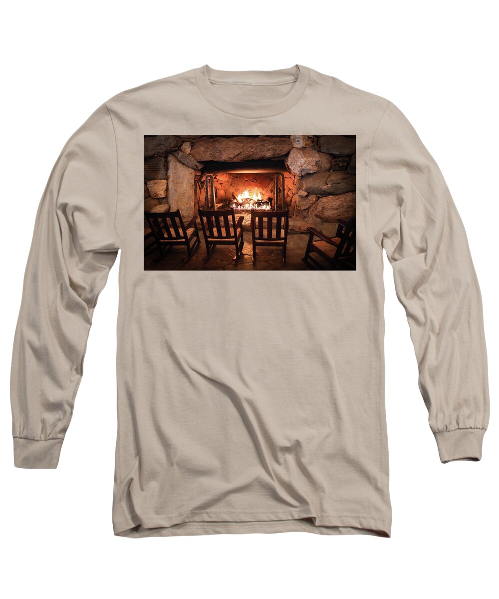 Grove Park Inn Long Sleeve T-Shirt featuring the photograph Winter Warmth by Karen Wiles